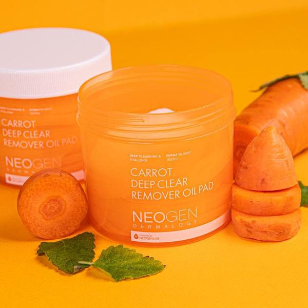 NEOGEN Dermalogy Carrot Deep Clear Remover Oil Pad - THE KDROPS